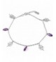 Silver Bracelet Purple Crystal Jewelry