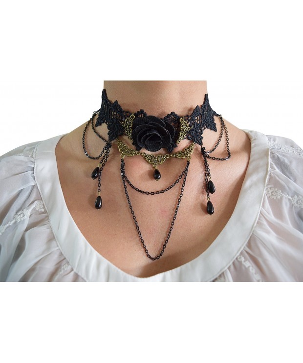 Vintage Victorian Gothic Necklace Choker Black