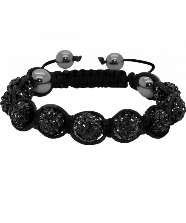 BodyJ4You Bracelet Black Beads Crystal