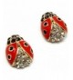 Crystal Accented Ladybug Earrings Fashion