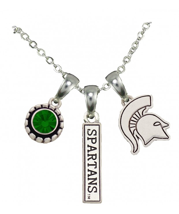 Michigan Spartans Crystal Necklace Jewelry