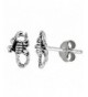 Tiny Sterling Silver Scorpion Earrings