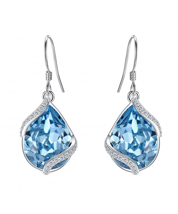 EVER FAITH Sterling Teardrop Swarovski