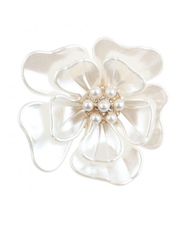 BESSKY Diamond Corsage Camellia Brooch