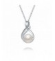 Dancing Sterling Nacklace Zirconia Freshwater