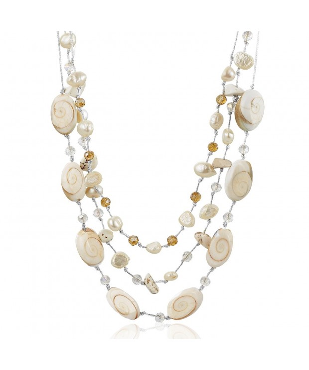 Metallic Cultured Freshwater Necklace 18 5 21