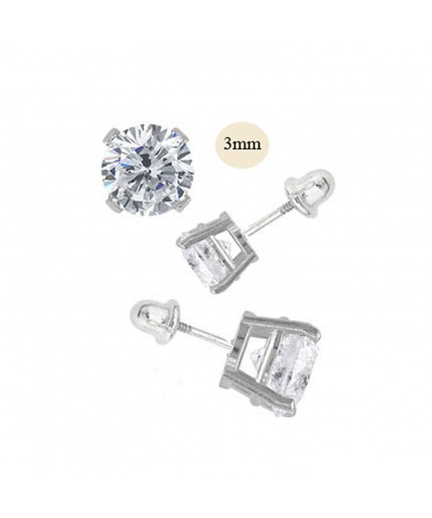 White Simulated Diamond Earring Setting