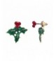 Lux Accessories Goldtone Mistletoe Earrings