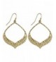Bohemian Open Hammered Gold Earrings