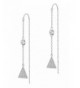 Sterling Triangle Threader Earrings Sterling Silver