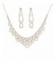 NLCAC Crystal Necklace TearDrop Earrings