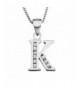 Sterling Zirconia Alphabet Personalized Necklace