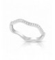 Sterling Silver Simulated Diamond Stackable