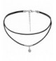 Bishilin Braided Leather Necklace Zirconia