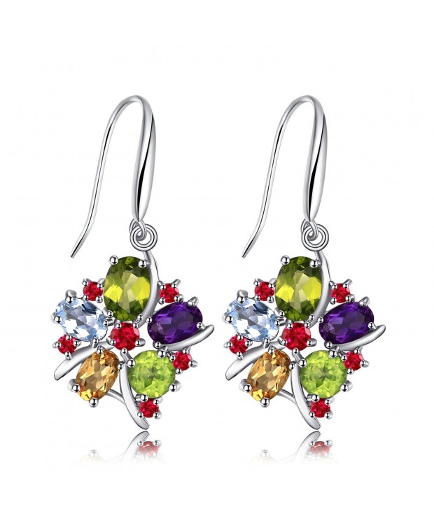 JewelryPalace Multicolor Amethyst Earrings Sterling