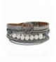 Jenia Leather Bracelet Pearl Wristband