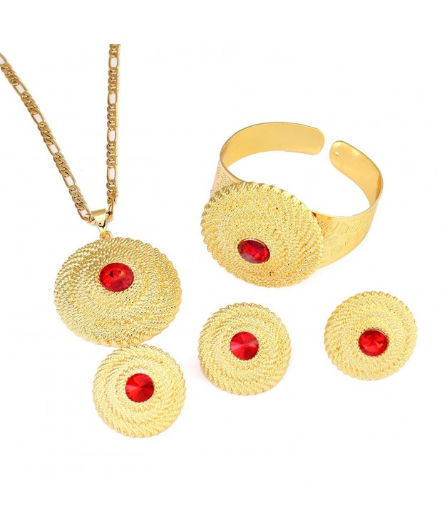 Ethiopian Jewelry Gold Pendant Earring