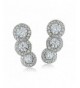 Sterling Zirconia Round cut Crawler Earrings