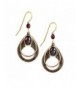 Silver Forest Goldtone Teardrop Wine color