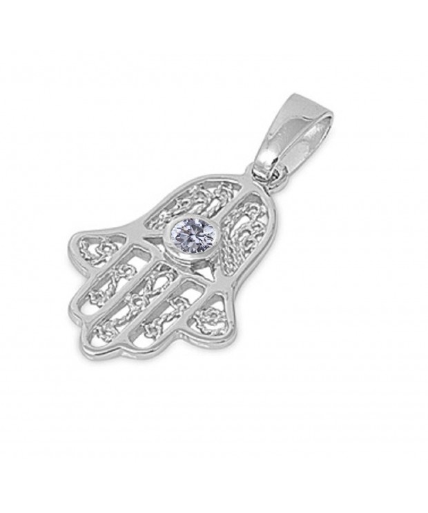 Zirconia Protection Pendant Sterling Silver
