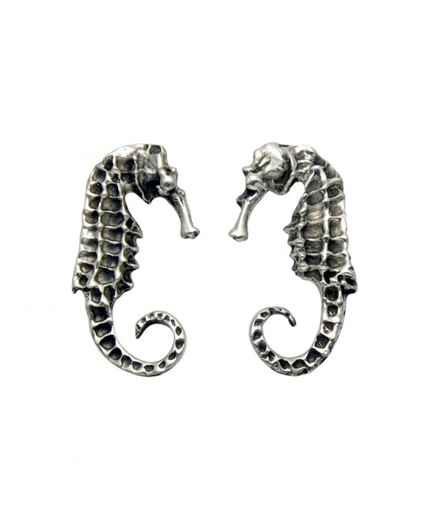 Large Sterling Silver Seahorse Earrings