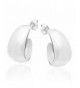 Trendy Crescent Sterling Silver Earrings