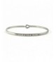 Faith Inspirational Bangle Bracelet Rhodium