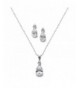 Mariell Pear Shaped Zirconia Necklace Bridesmaids