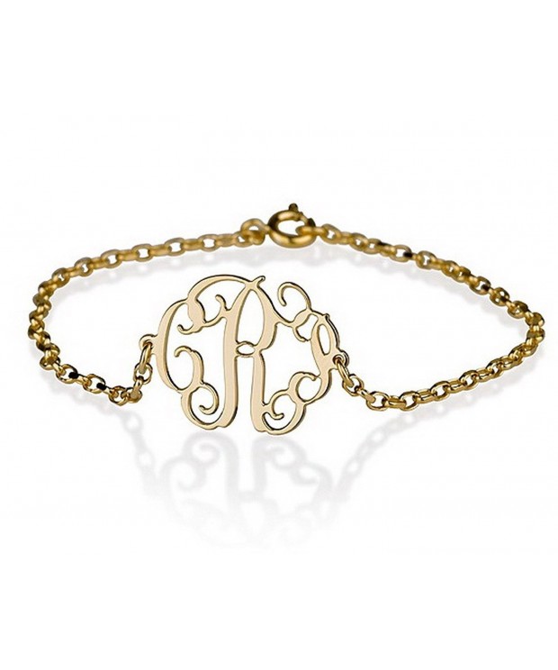 Monogram Bracelet Plated Personalized Initial