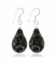 Sterling Abstract Glitter Waterdrop Earrings