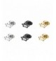 Silver Yellow Gold Plated Stainless Earrings