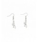 Buck Charm Earrings Silver Silhouette