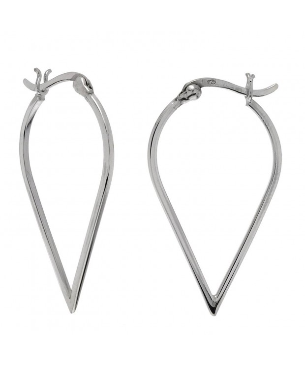 Large Teardrop Sterling Silver Earrings