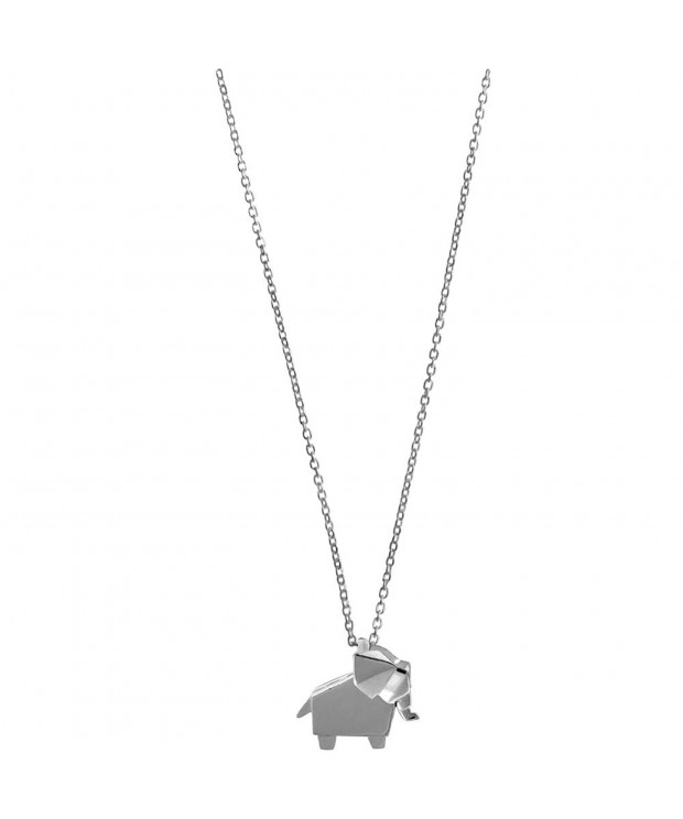 Boma Sterling Origami Elephant Necklace