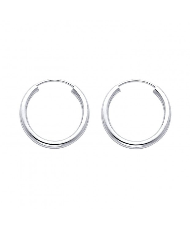 White Gold Thickness Endless Earrings