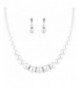 Lux Accessories Silvertone Necklace Earrings