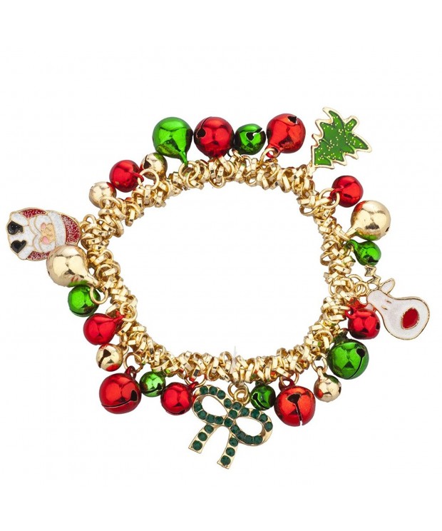 Lux Accessories Goldtone Christmas Bracelet