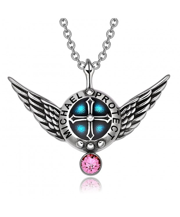 Archangel Michael Protection Crystal Necklace