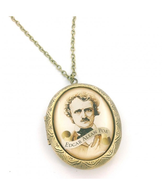 Edgar Allan Scroll Locket Necklace