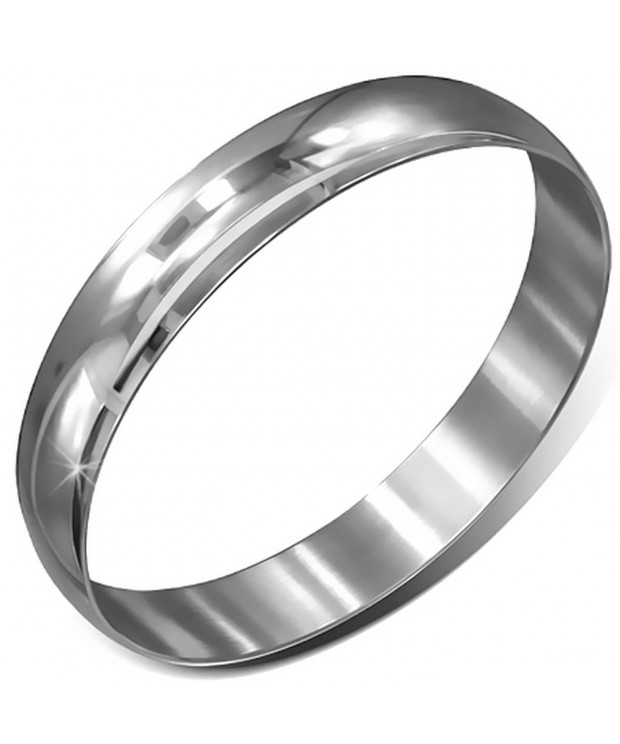 Stainless Silver Tone Classic Bangle Bracelet