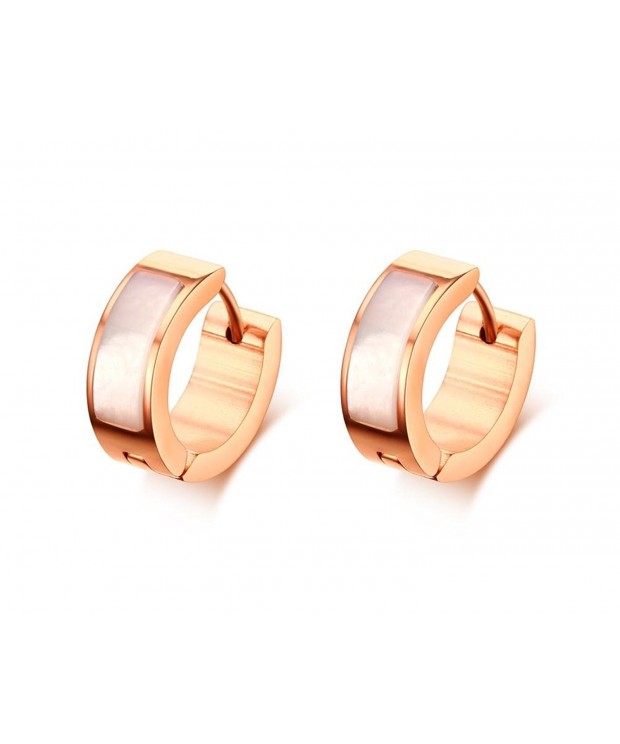 Plated Womens Mother Huggie Earrings