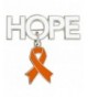 PinMarts Orange Awareness Ribbon Enamel