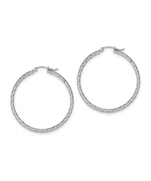Sterling Silver Diamond Cut Banded Earrings