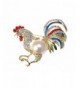 Alilang Womens Rhinestones Rooster Chicken