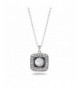 Volleyball Classic Silver Crystal Necklace