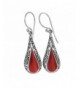 Sterling Silver Teardrop Filigree Earrings