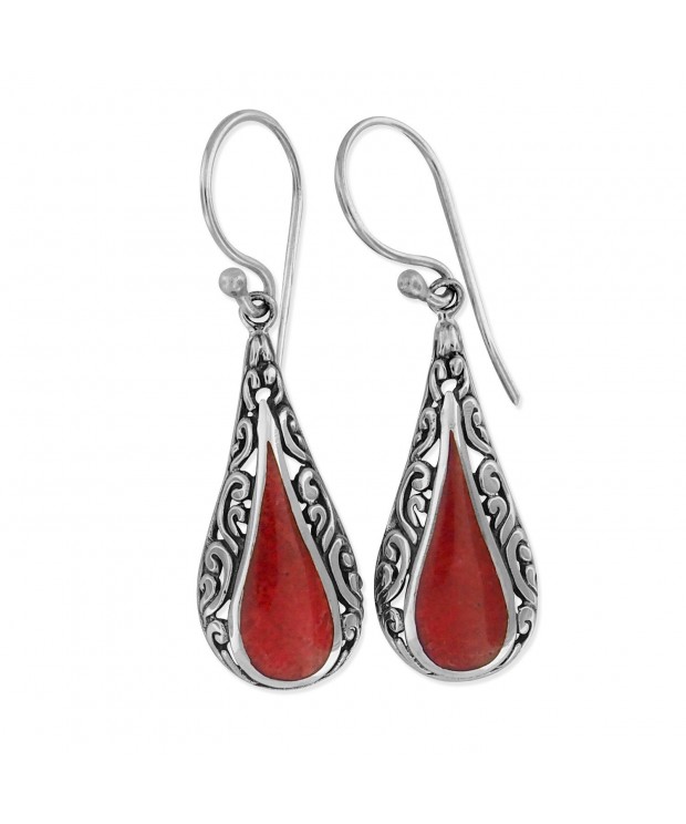 Sterling Silver Teardrop Filigree Earrings