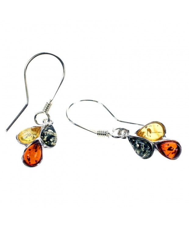 Dangle Amber Multi Cognac Earrings