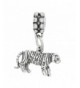 Sterling Silver Oxidized Tiger Dangle