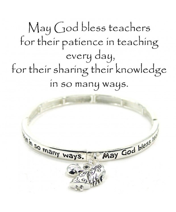 Silvertone Teachers Blessing Bracelet Included